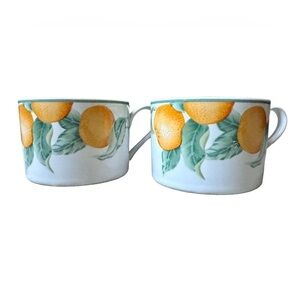 Julie Pople Country Fruit Avon Discontinued Tea/Coffee Cup - Set of 2